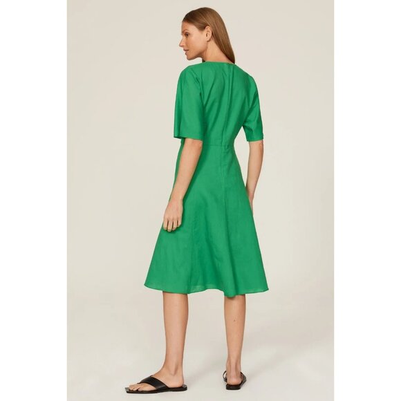 TOME Collective Green Linen Dress - Picture 3 of 9